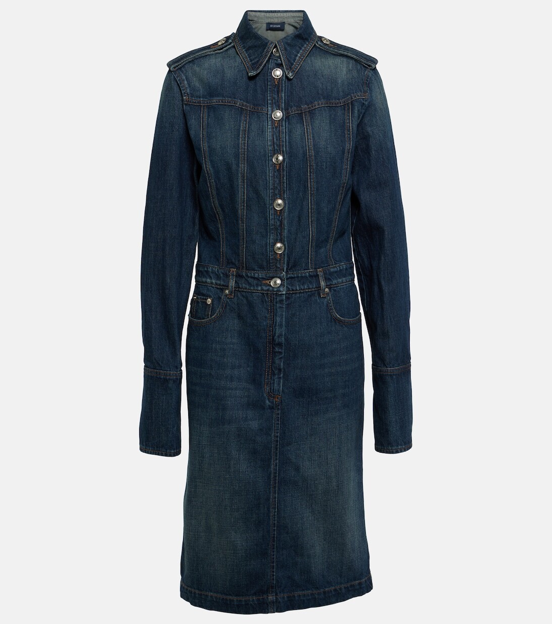 Джинсовое платье миди Sportmax, синий
Джинсовое платье миди Sportmax, синий