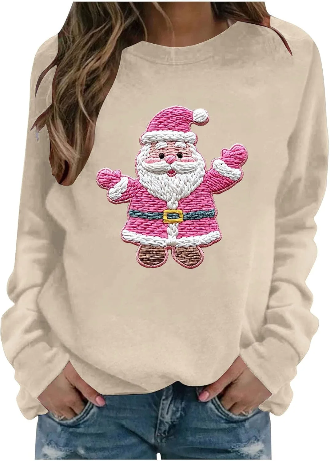 Женский свитер с вышивкой Санта
Женский свитер с вышивкой Санта