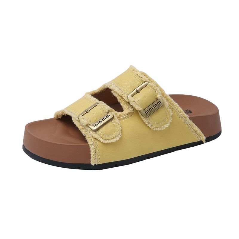 Детские шлепанцы из дышащей ткани, устойчивые к истиранию, для подростков Wooden Rabbit, желтый 
Детские шлепанцы из дышащей ткани, устойчивые к истиранию, для подростков Wooden Rabbit, желтый