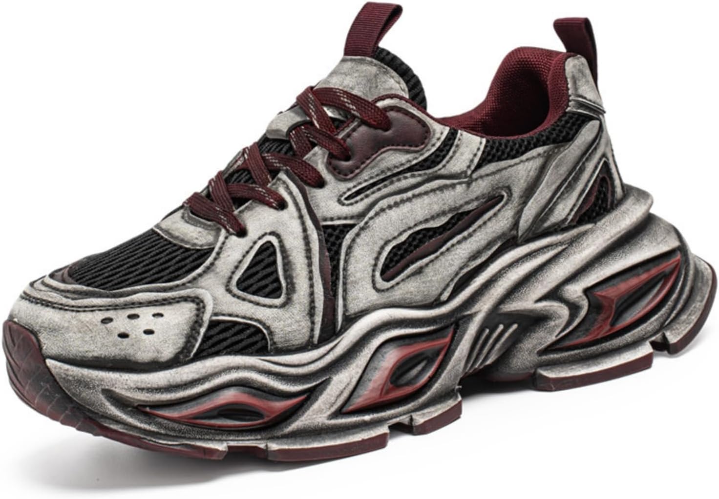 Мужские кроссовки Netehadi с дышащей сеткой, массивной подошвой, шнуровкой, повседневные на платформе, противоскользящие, с круглым носком, для ходьбы и тенниса, кроссовки в стиле папа, красный/серый
Мужские кроссовки Netehadi с дышащей сеткой, массивной подошвой, шнуровкой, повседневные на платформе, противоскользящие, с круглым носком, для ходьбы и тенниса, кроссовки в стиле папа, красный/серый