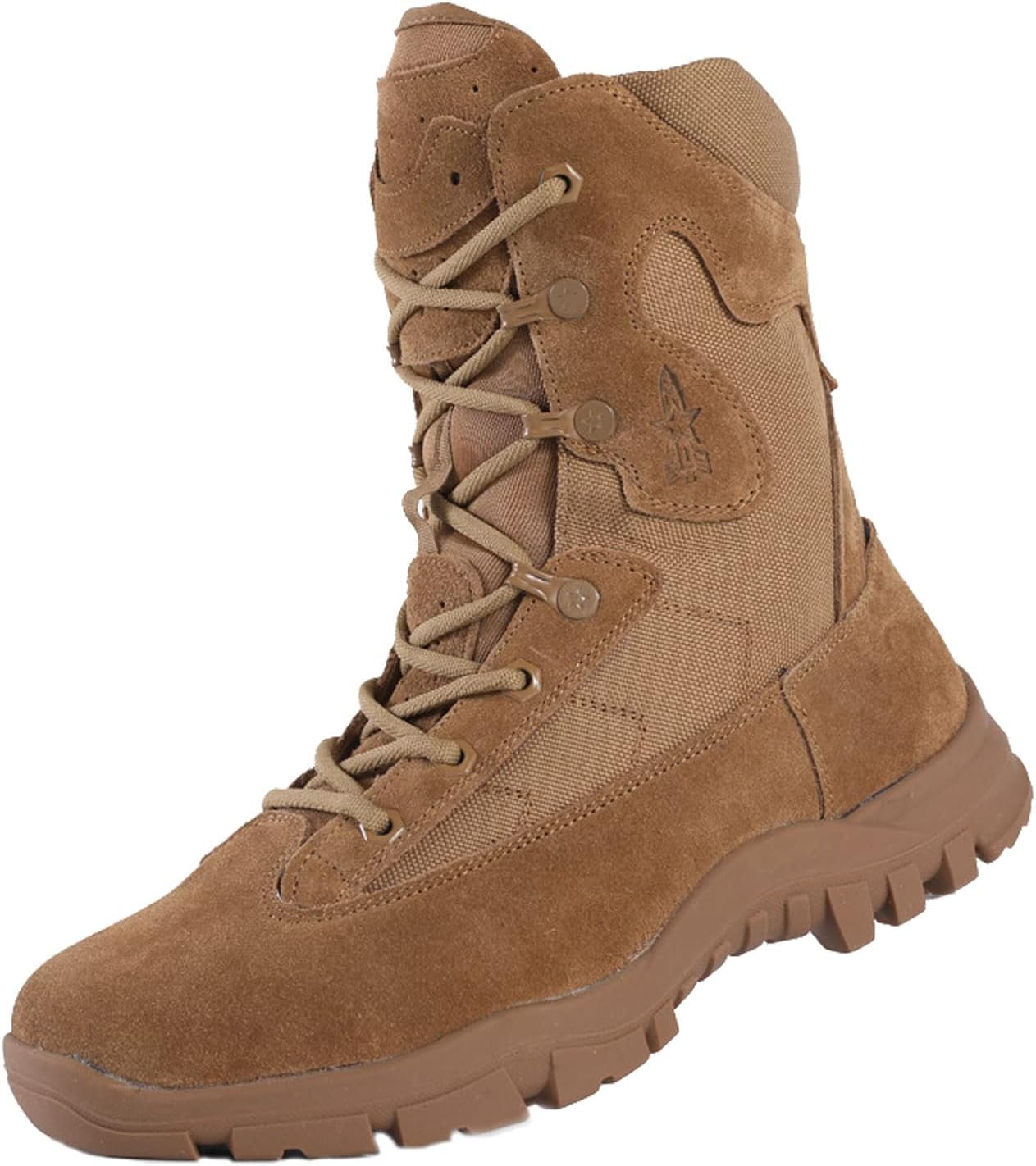 Мужские тактические ботинки, охотничьи ботинки, легкие боевые ботинки, замшевые кожаные военные ботинки с боковой молнией, пустынные ботинки Zivopah, коричневый
Мужские тактические ботинки, охотничьи ботинки, легкие боевые ботинки, замшевые кожаные военные ботинки с боковой молнией, пустынные ботинки Zivopah, коричневый