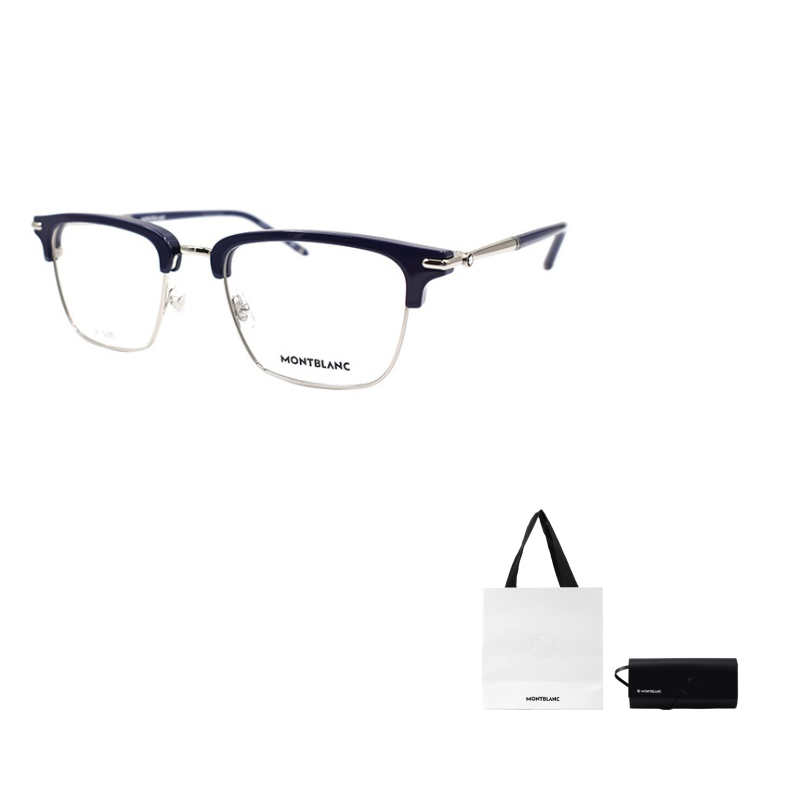 Пластиковая и металлическая оправа для очков Browline мужская MONTBLANC, синий серебряный
Пластиковая и металлическая оправа для очков Browline мужская MONTBLANC, синий серебряный