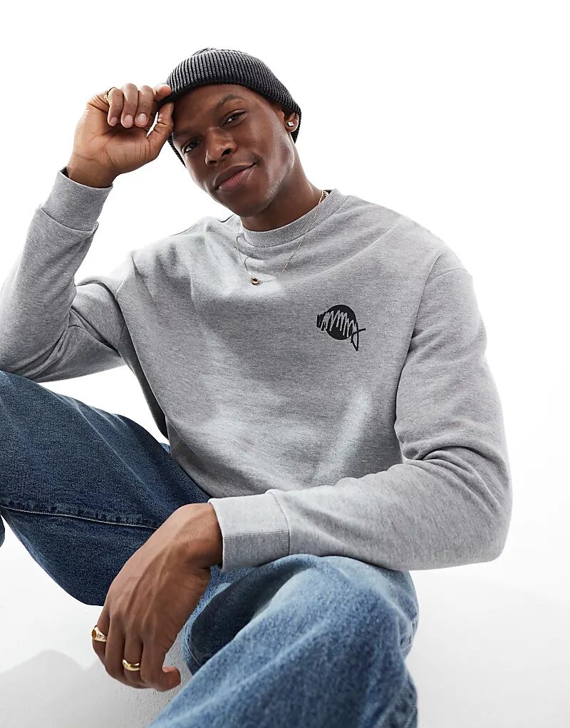 Толстовка оверсайз с принтом серого меланжа ASOS DESIGN
Толстовка оверсайз с принтом серого меланжа ASOS DESIGN