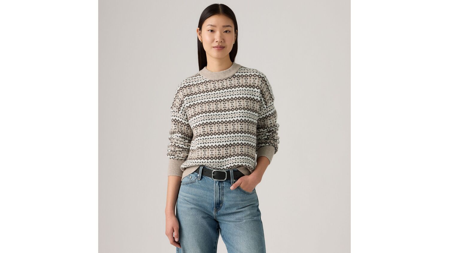 Свитер Инес Фэйриль Levi's, Taupe Heather - White
Свитер Инес Фэйриль Levi's, Taupe Heather - White