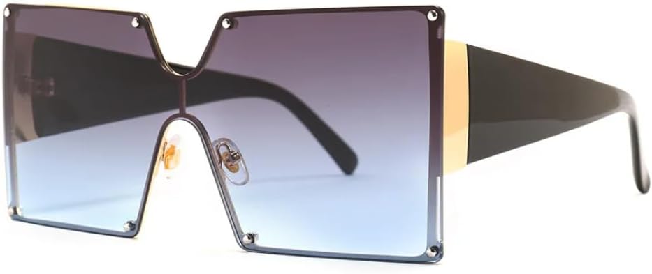 Большие квадратные солнцезащитные очки для женщин, без оправы, цельные, с градиентным переходом цвета, роскошные, ретро, с защитой от УФ-излучения UV400, винтажные, мужские UATXTAU, Gray Blue
Большие квадратные солнцезащитные очки для женщин, без оправы, цельные, с градиентным переходом цвета, роскошные, ретро, с защитой от УФ-излучения UV400, винтажные, мужские UATXTAU, Gray Blue