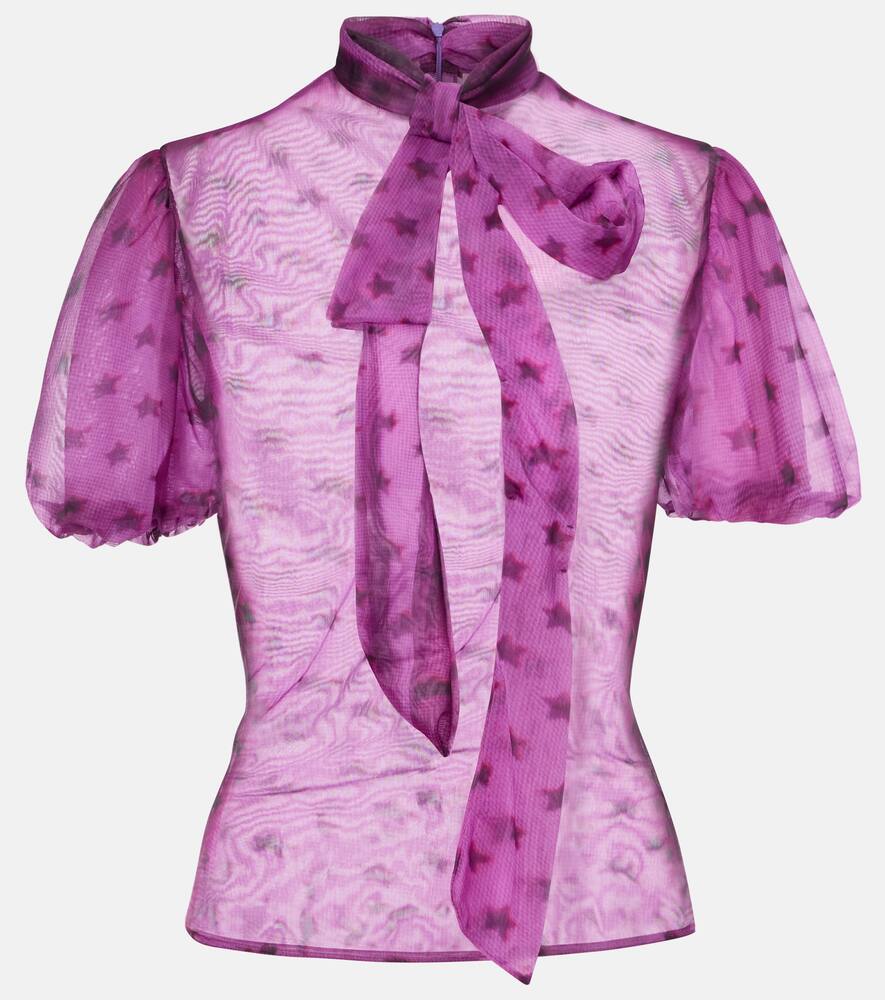 Блузка Elulo с прозрачными вставками и бантиком Acne Studios, Bright Purple
Блузка Elulo с прозрачными вставками и бантиком Acne Studios, Bright Purple