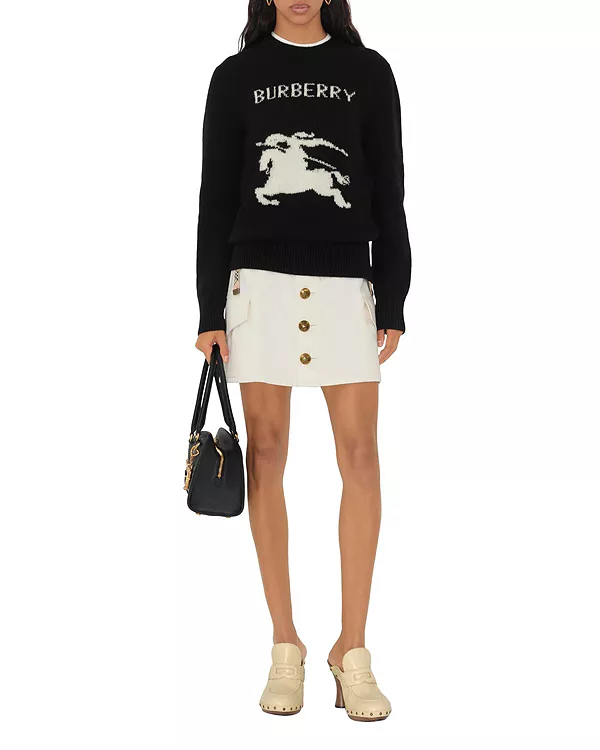 Шерстяной кашемировый свитер Ekd Burberry, черный
Шерстяной кашемировый свитер Ekd Burberry, черный