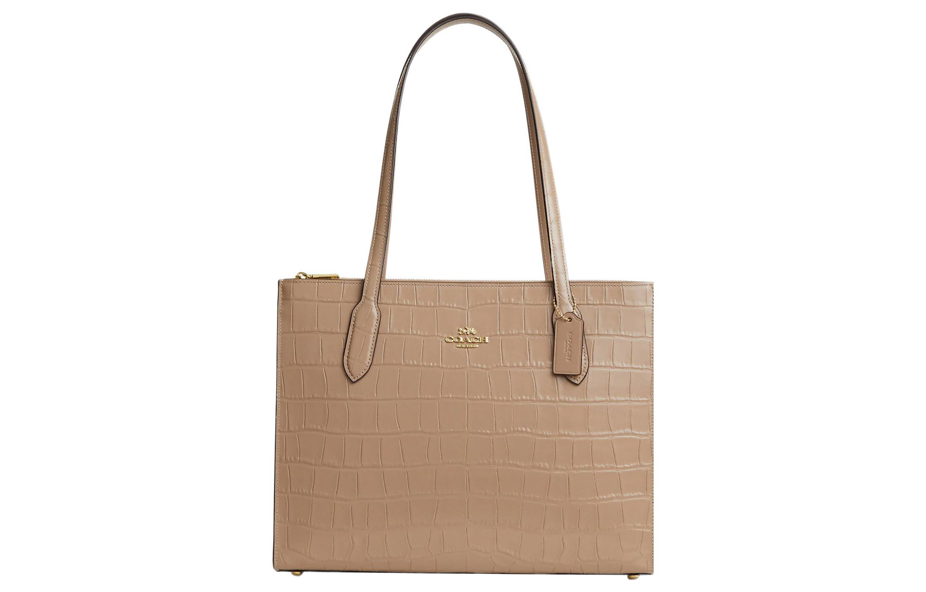 Сумка-шоппер из кожи с принтом крокодила, женская сумка через плечо, цвет тауп COACH
Сумка-шоппер из кожи с принтом крокодила, женская сумка через плечо, цвет тауп COACH
