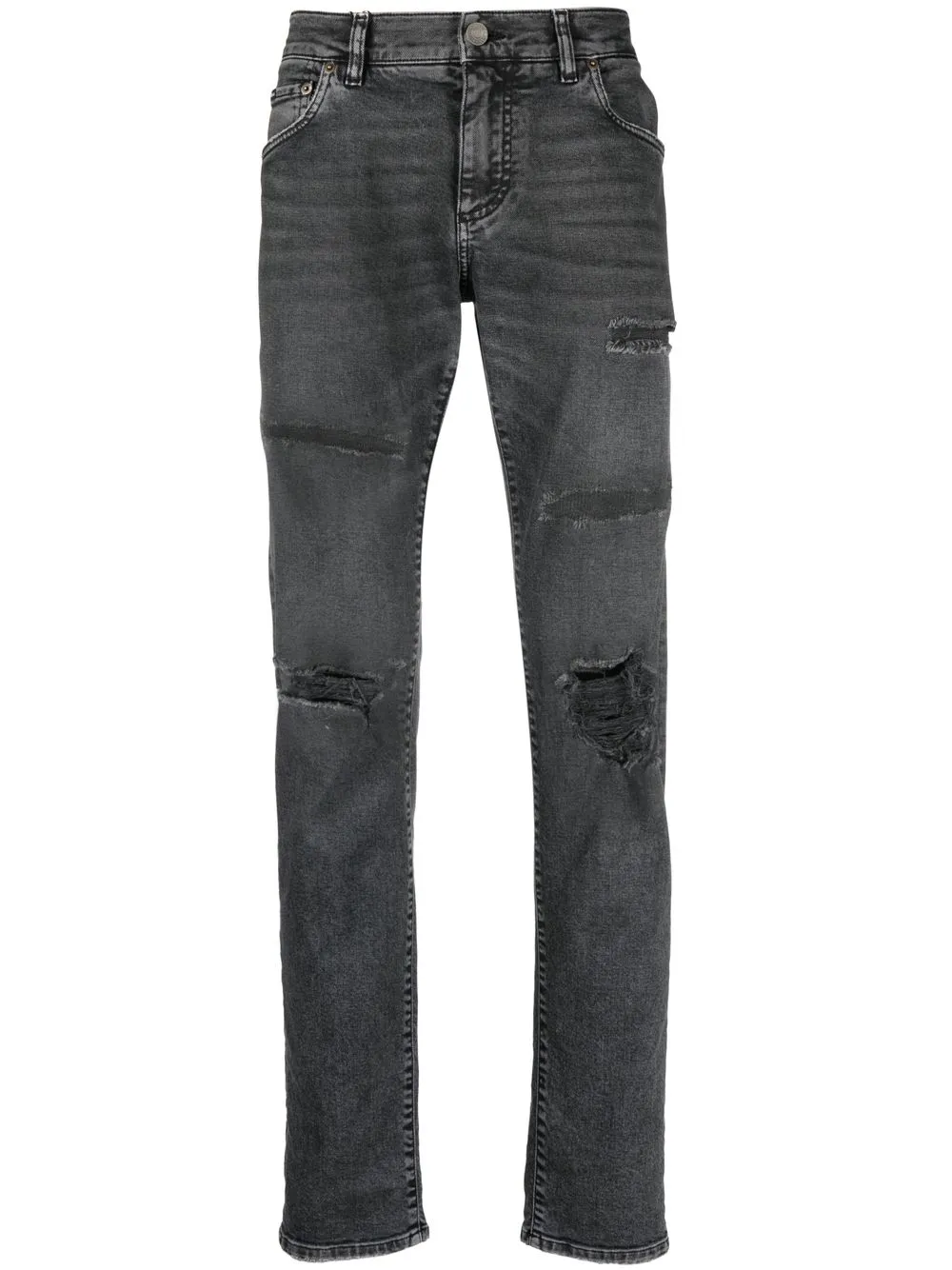 Джинсы с эффектом потертости и логотипом DOLCE & GABBANA, черный
Джинсы с эффектом потертости и логотипом DOLCE & GABBANA, черный