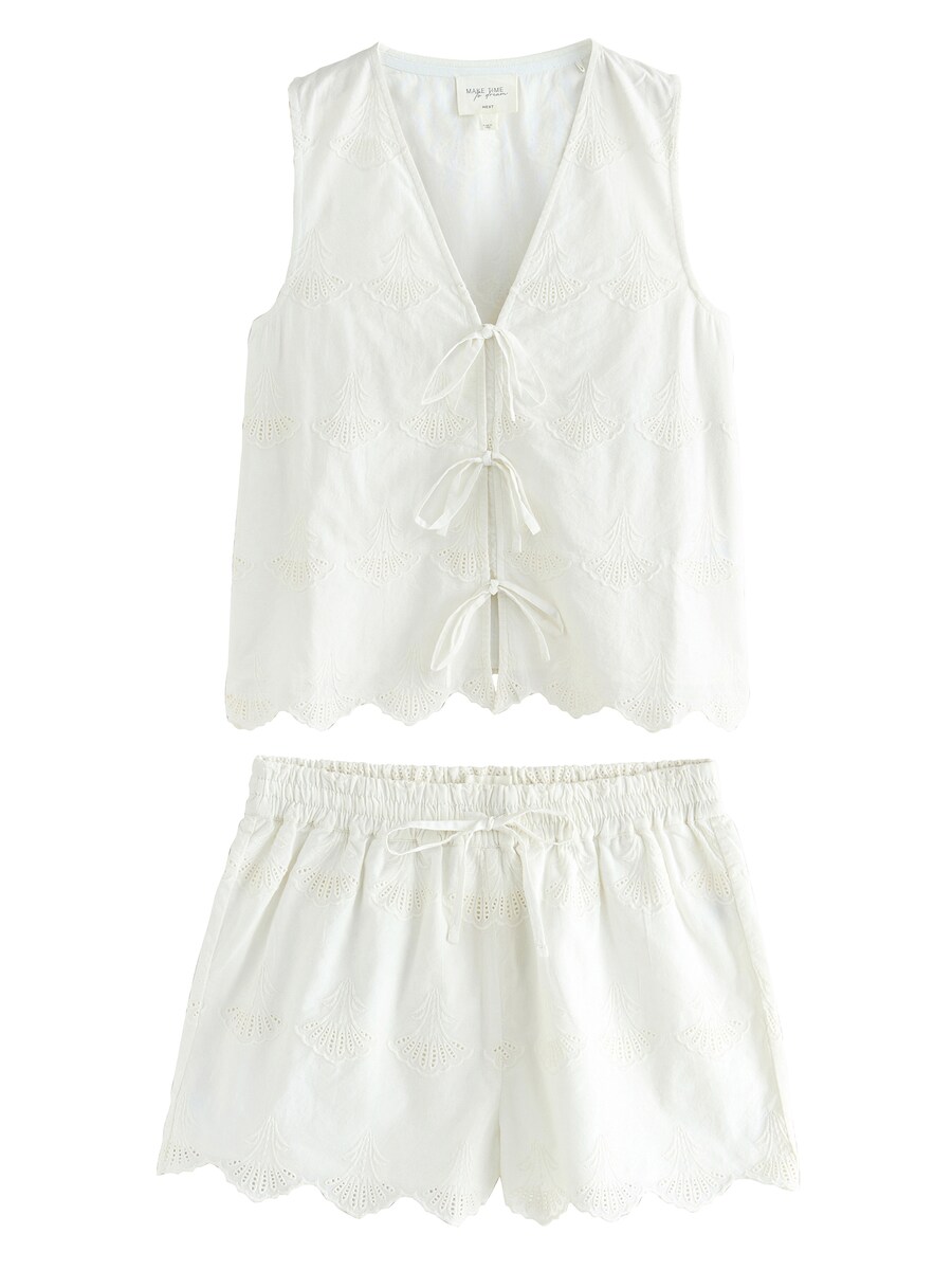 Короткий пижамный комплект Next, белый
Короткий пижамный комплект Next, белый