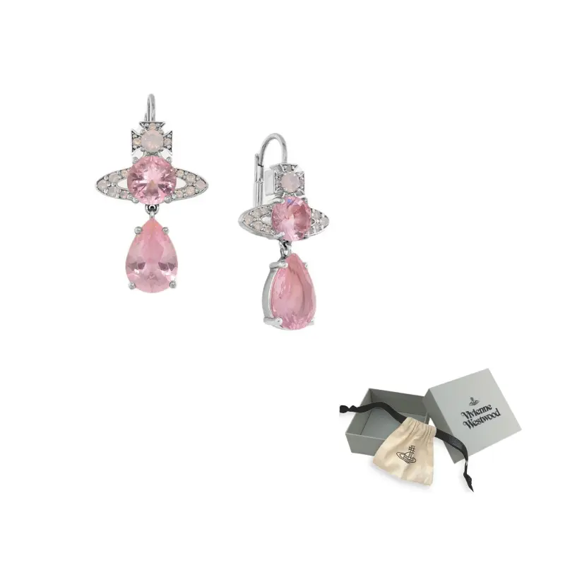Vivienne Westwood Сережки из латуни для женщин, серебристые/розовые
Vivienne Westwood Сережки из латуни для женщин, серебристые/розовые