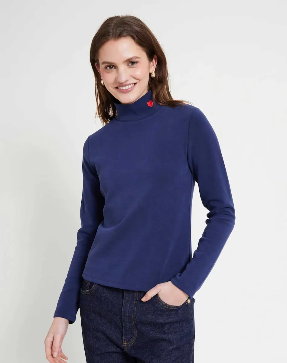 Женская футболка базового кроя с воротником Perkins Naf Naf, тёмно-синий
Женская футболка базового кроя с воротником Perkins Naf Naf, тёмно-синий