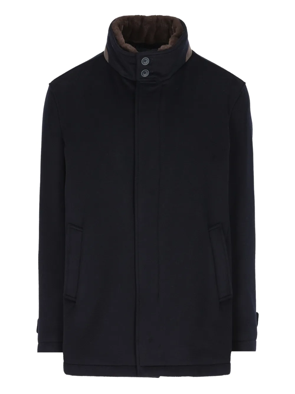 Кашемировая куртка с высоким воротником Herno, синий
Кашемировая куртка с высоким воротником Herno, синий