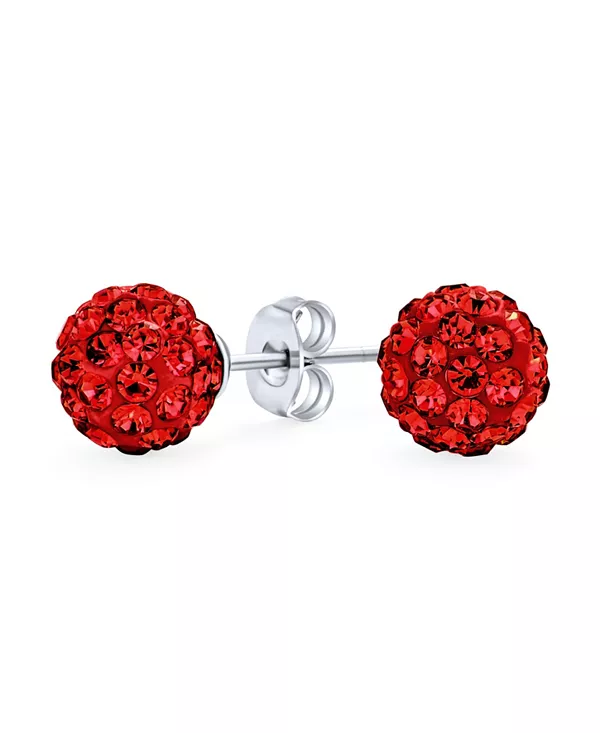 Элегантные круглые серьги-гвоздики в форме диско-шара из стерлингового серебра 925 пробы диаметром 8 мм с блестящими кристаллами паве Bling Jewelry, red
Элегантные круглые серьги-гвоздики в форме диско-шара из стерлингового серебра 925 пробы диаметром 8 мм с блестящими кристаллами паве Bling Jewelry, red