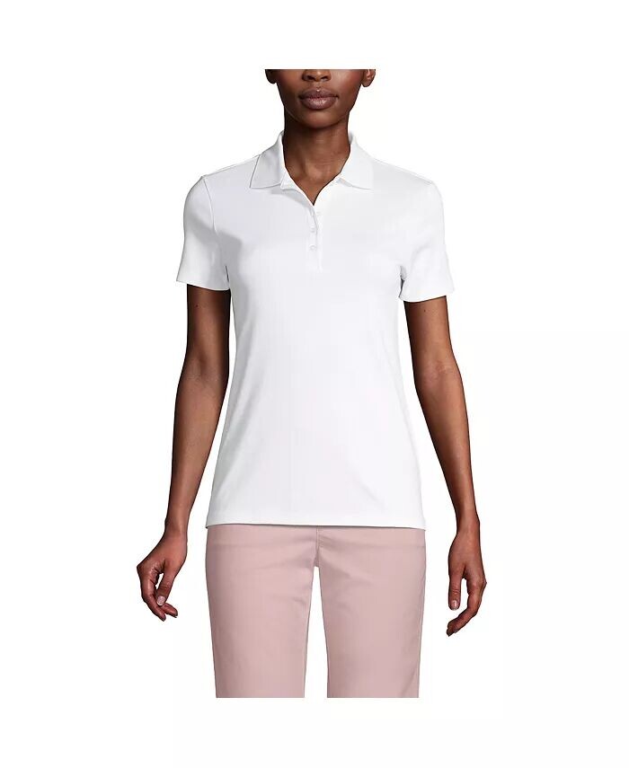 Женская хлопковая рубашка-поло Supima Lands' End, белый
Женская хлопковая рубашка-поло Supima Lands' End, белый