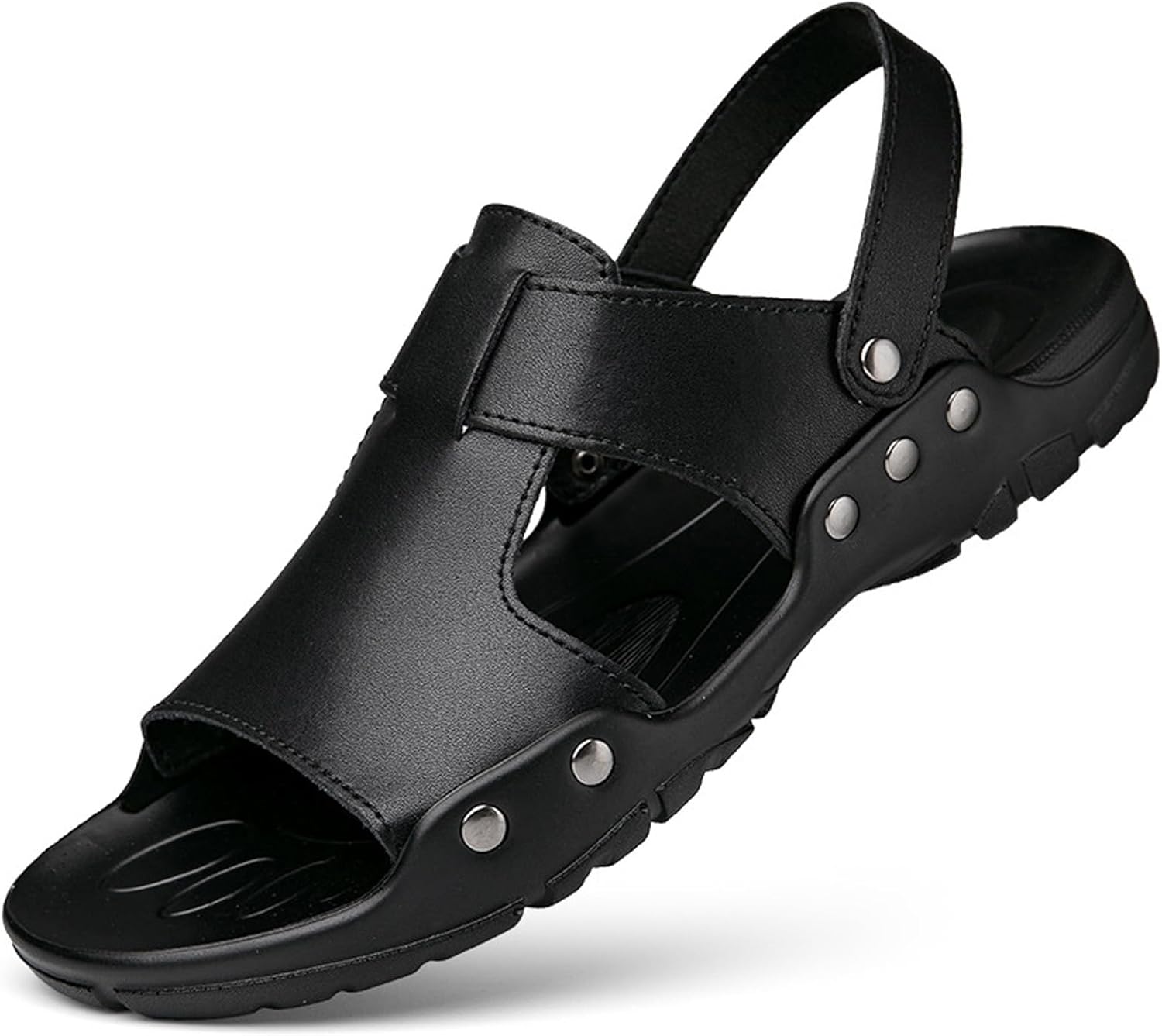 Мужские кожаные шлепанцы BOTRENT с плоской подошвой, с открытым круглым носком, легкие, противоскользящие, без застежки, для лета, пляжа и отдыха на открытом воздухе, черный
Мужские кожаные шлепанцы BOTRENT с плоской подошвой, с открытым круглым носком, легкие, противоскользящие, без застежки, для лета, пляжа и отдыха на открытом воздухе, черный