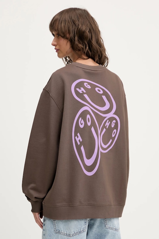 Хлопковая толстовка Hugo Blue, коричневый
Хлопковая толстовка Hugo Blue, коричневый