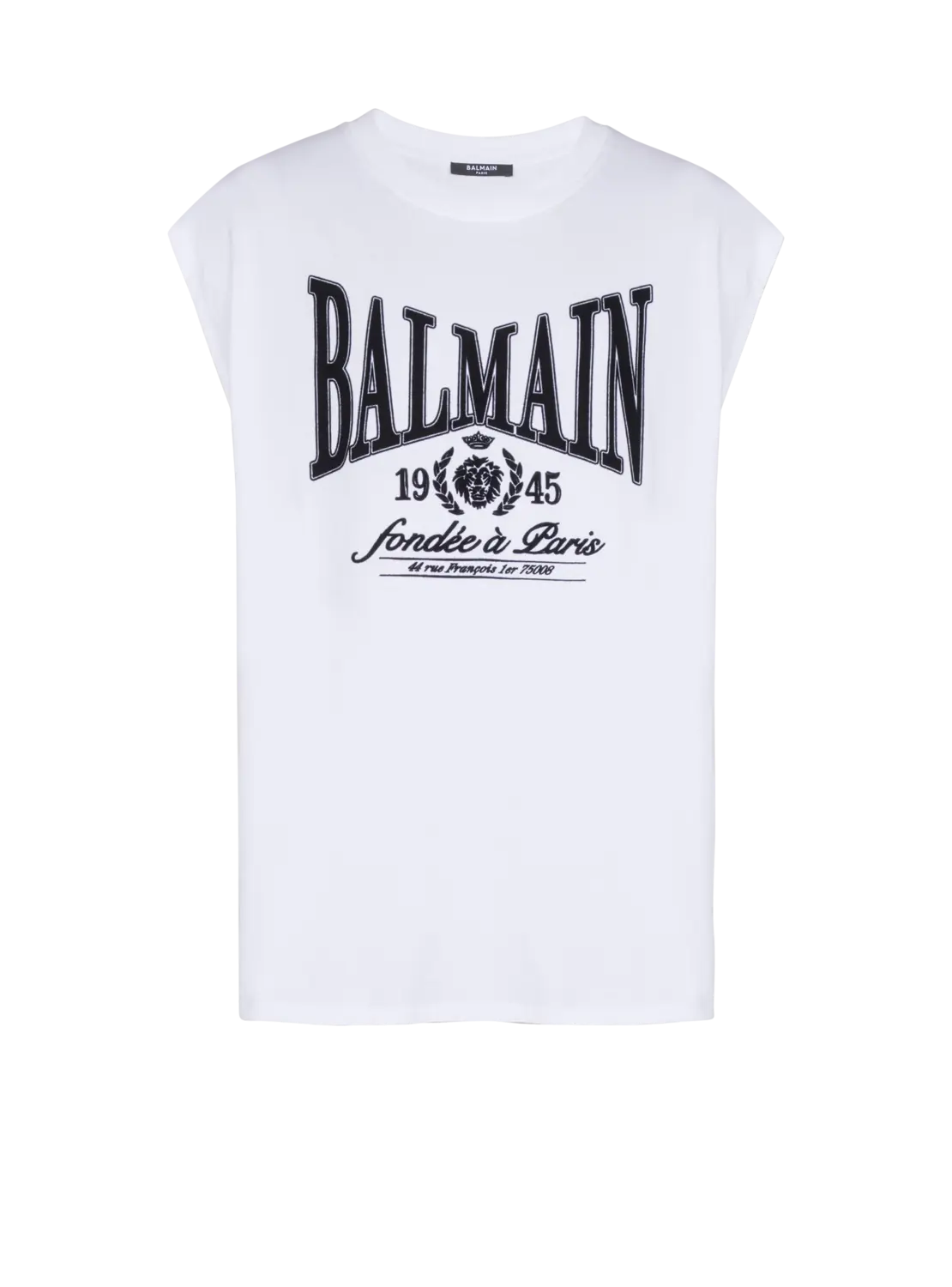 Свободная майка с принтом Balmain, белый
Свободная майка с принтом Balmain, белый