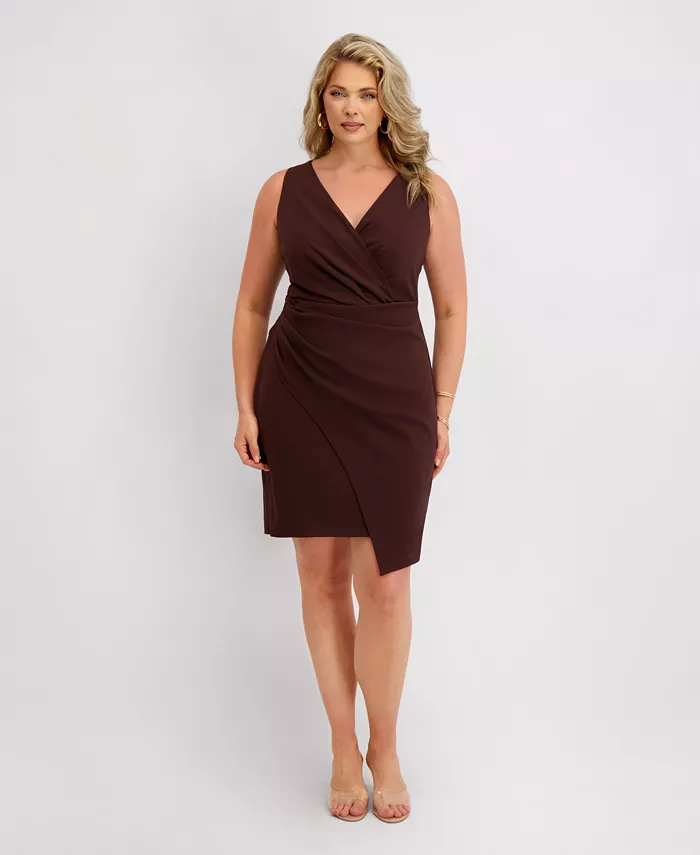 Платье больших размеров с асимметричным подолом и складками-оригами Siena, коричневый
Платье больших размеров с асимметричным подолом и складками-оригами Siena, коричневый