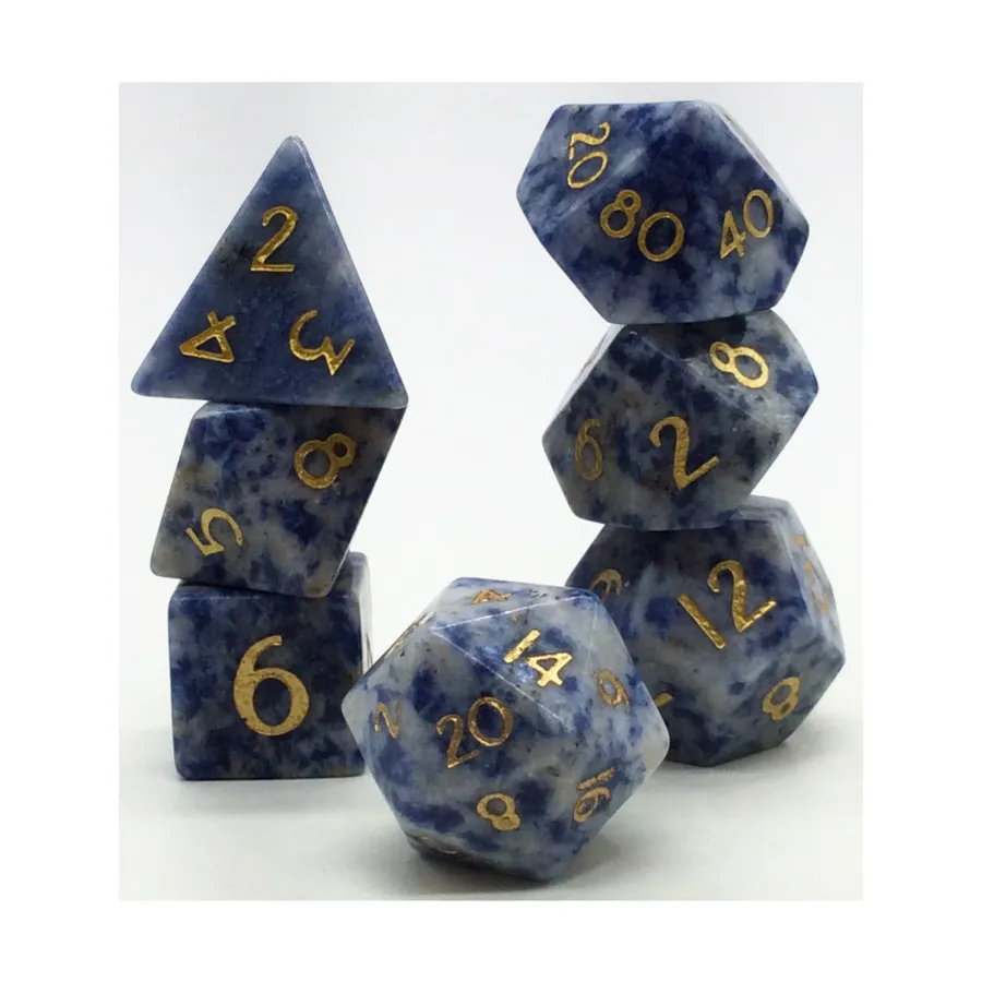Poly Set — Синий гранит Баия с золотом (7), Semi Precious Stone Dice (Level Up Dice)
Poly Set — Синий гранит Баия с золотом (7), Semi Precious Stone Dice (Level Up Dice)