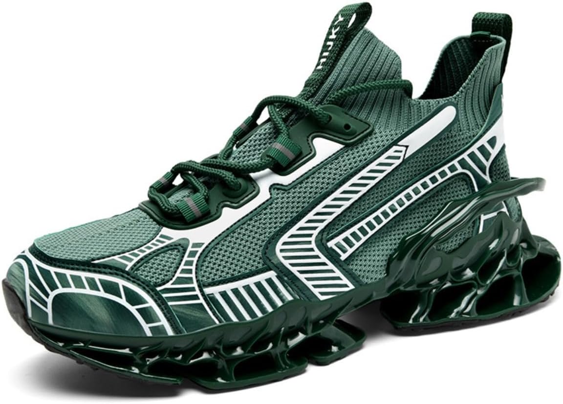 Кроссовки с дышащей подошвой Blade для мужчин, амортизирующие, с полосками, для бега, тренировок, хайкинга и повседневной носки, комфорт и стиль на весь сезон Zixcplaz, зеленый
Кроссовки с дышащей подошвой Blade для мужчин, амортизирующие, с полосками, для бега, тренировок, хайкинга и повседневной носки, комфорт и стиль на весь сезон Zixcplaz, зеленый