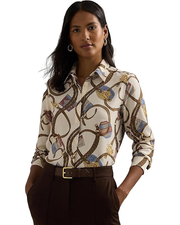 Рубашка Lauren Ralph Lauren Classic Fit Belting-Print Crepe Shirt, цвет Cream Multi
Рубашка Lauren Ralph Lauren Classic Fit Belting-Print Crepe Shirt, цвет Cream Multi
