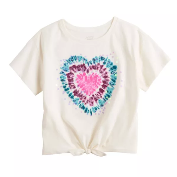 Футболка с коротким рукавом и завязками спереди для девочек 4-12 лет Jumping Beans, цвет tie dye heart ivory
Футболка с коротким рукавом и завязками спереди для девочек 4-12 лет Jumping Beans, цвет tie dye heart ivory