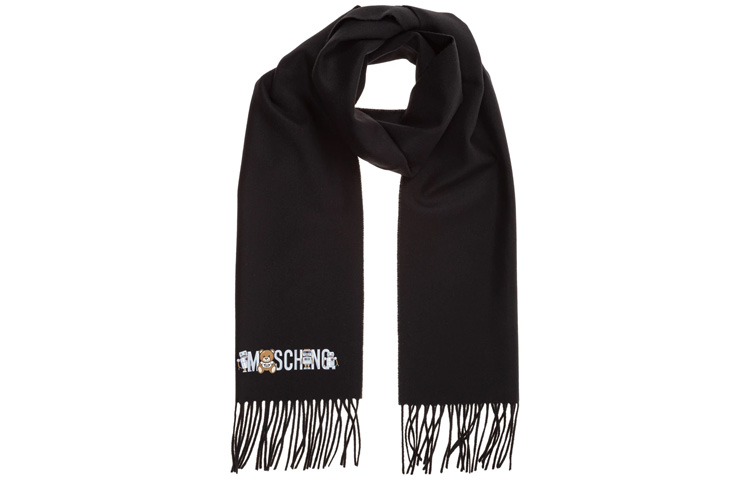 Вязаный шарф унисекс MOSCHINO, черный
Вязаный шарф унисекс MOSCHINO, черный