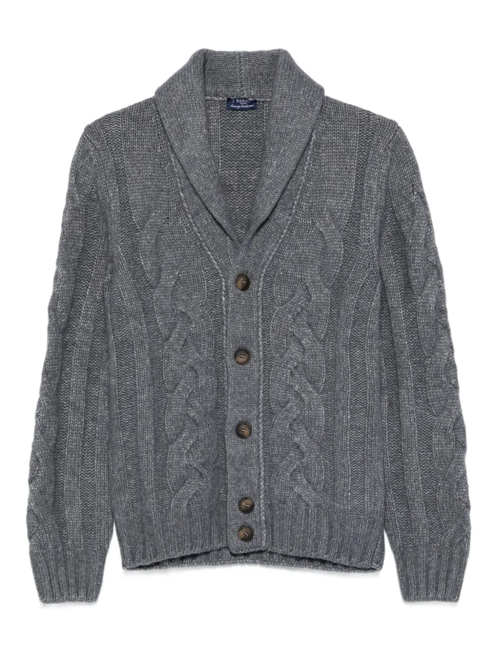 Кардиган с шалевым воротником, связанный косами Barba, синий
Кардиган с шалевым воротником, связанный косами Barba, синий