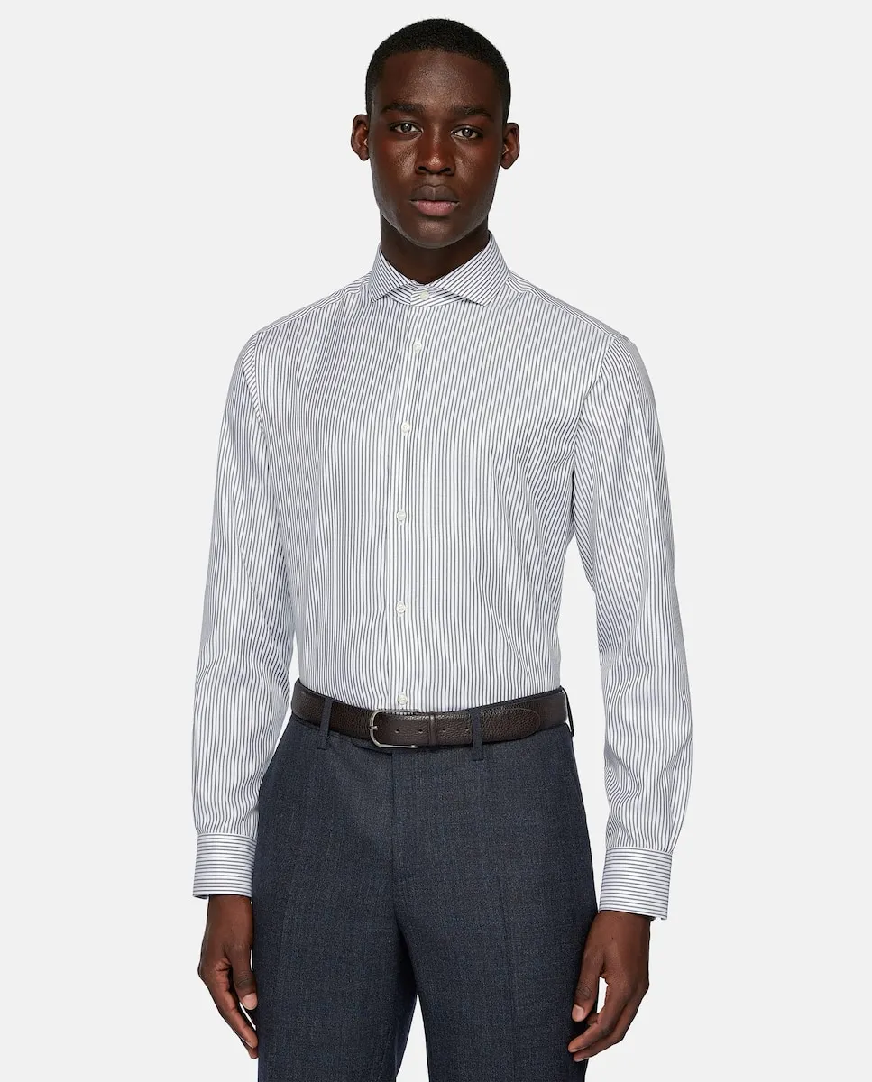 Мужская рубашка прямого кроя в полоску Boggi Milano, зеленый
Мужская рубашка прямого кроя в полоску Boggi Milano, зеленый