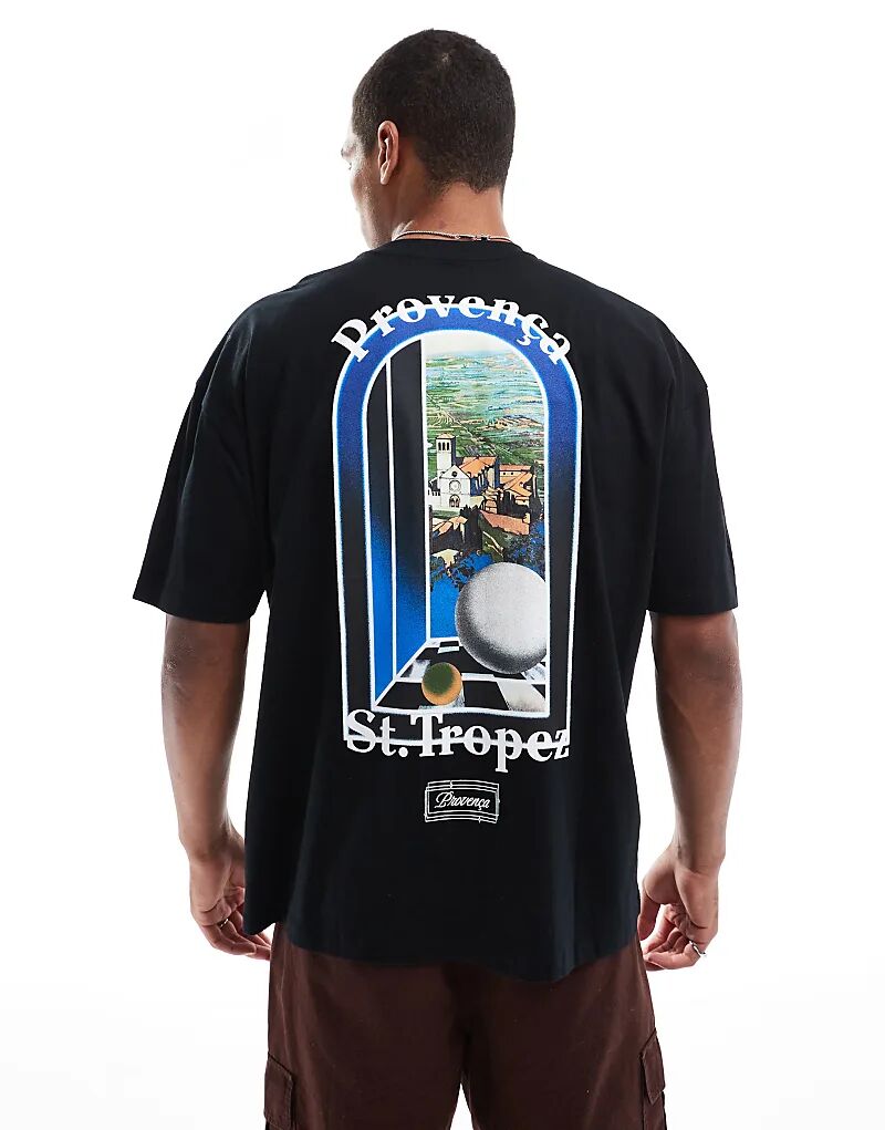 Футболка оверсайз черного цвета с живописным принтом на спине ASOS DESIGN
Футболка оверсайз черного цвета с живописным принтом на спине ASOS DESIGN