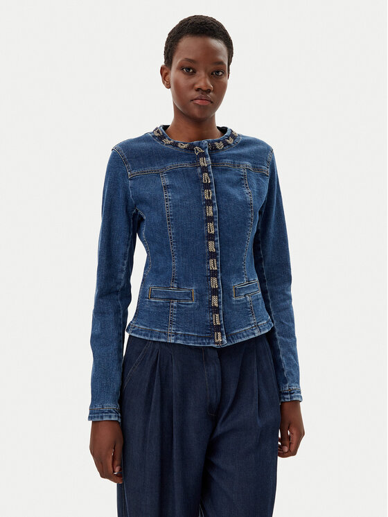 Джинсовая куртка обычного кроя UA5135 D4448 Liu Jo, синий 
Джинсовая куртка обычного кроя UA5135 D4448 Liu Jo, синий