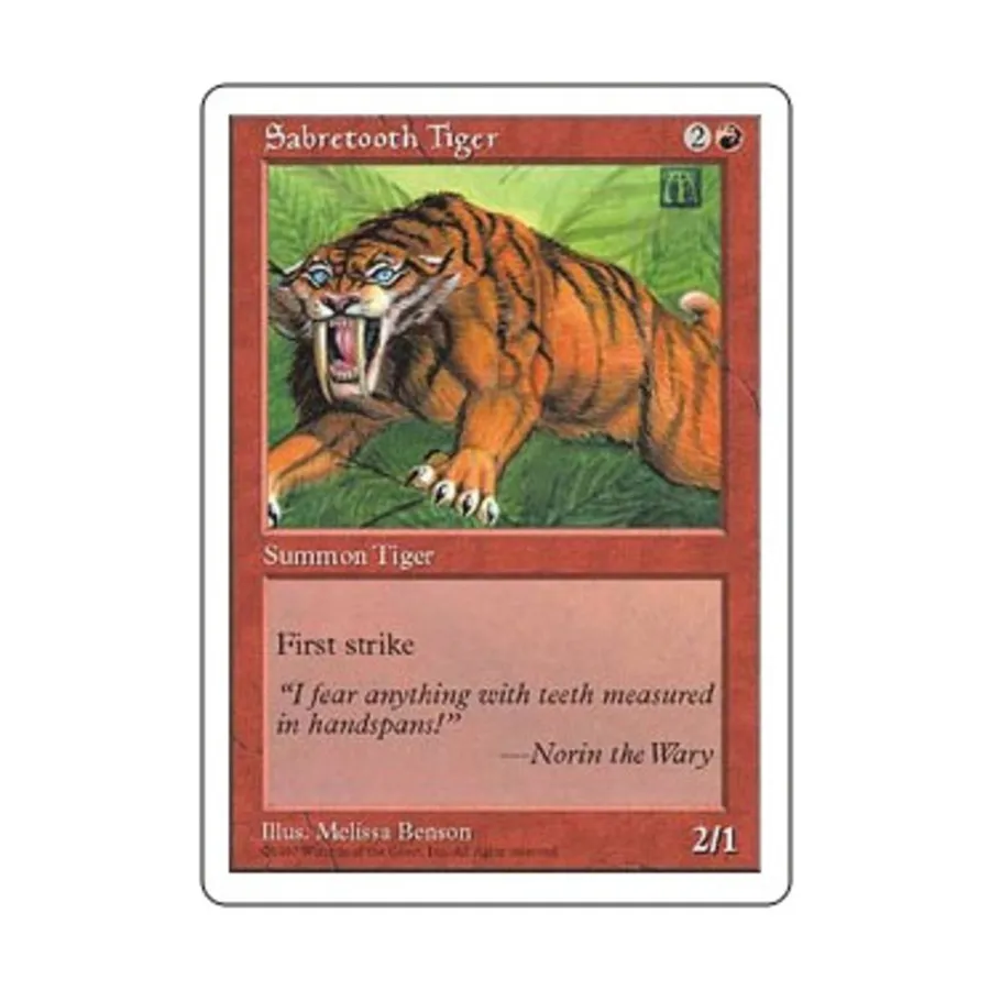 CCG Саблезубый тигр (клавиша C), MTG - 5th Edition
CCG Саблезубый тигр (клавиша C), MTG - 5th Edition