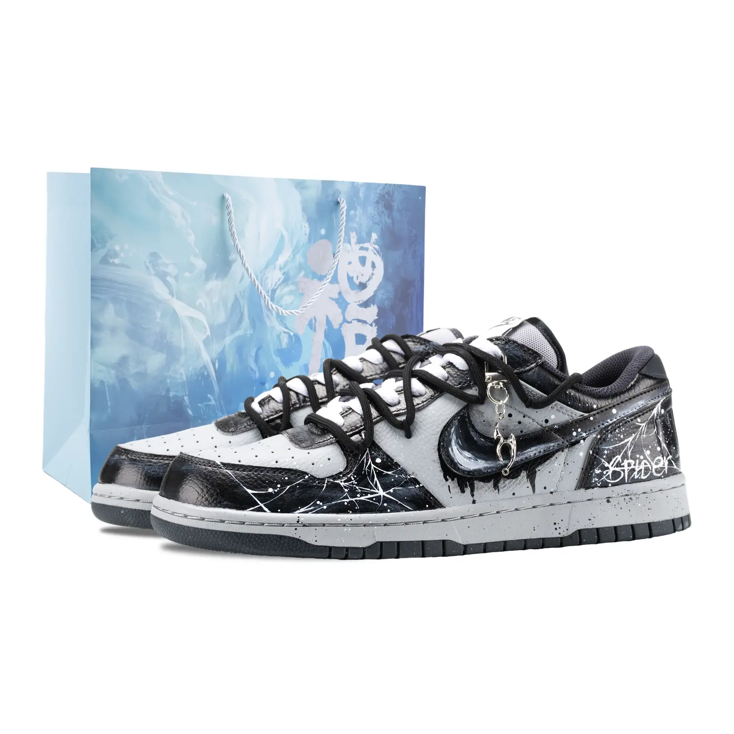 Nike Большие кроссовки для скейтбординга Big Ghost Spider с устойчивостью к истиранию, низкие, мужские, черный белый серый
Nike Большие кроссовки для скейтбординга Big Ghost Spider с устойчивостью к истиранию, низкие, мужские, черный белый серый