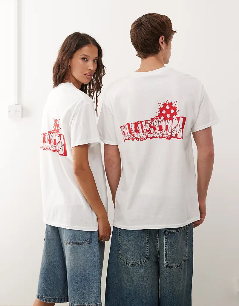 COLLUSION Футболка унисекс с принтом в стиле скейтер
COLLUSION Футболка унисекс с принтом в стиле скейтер