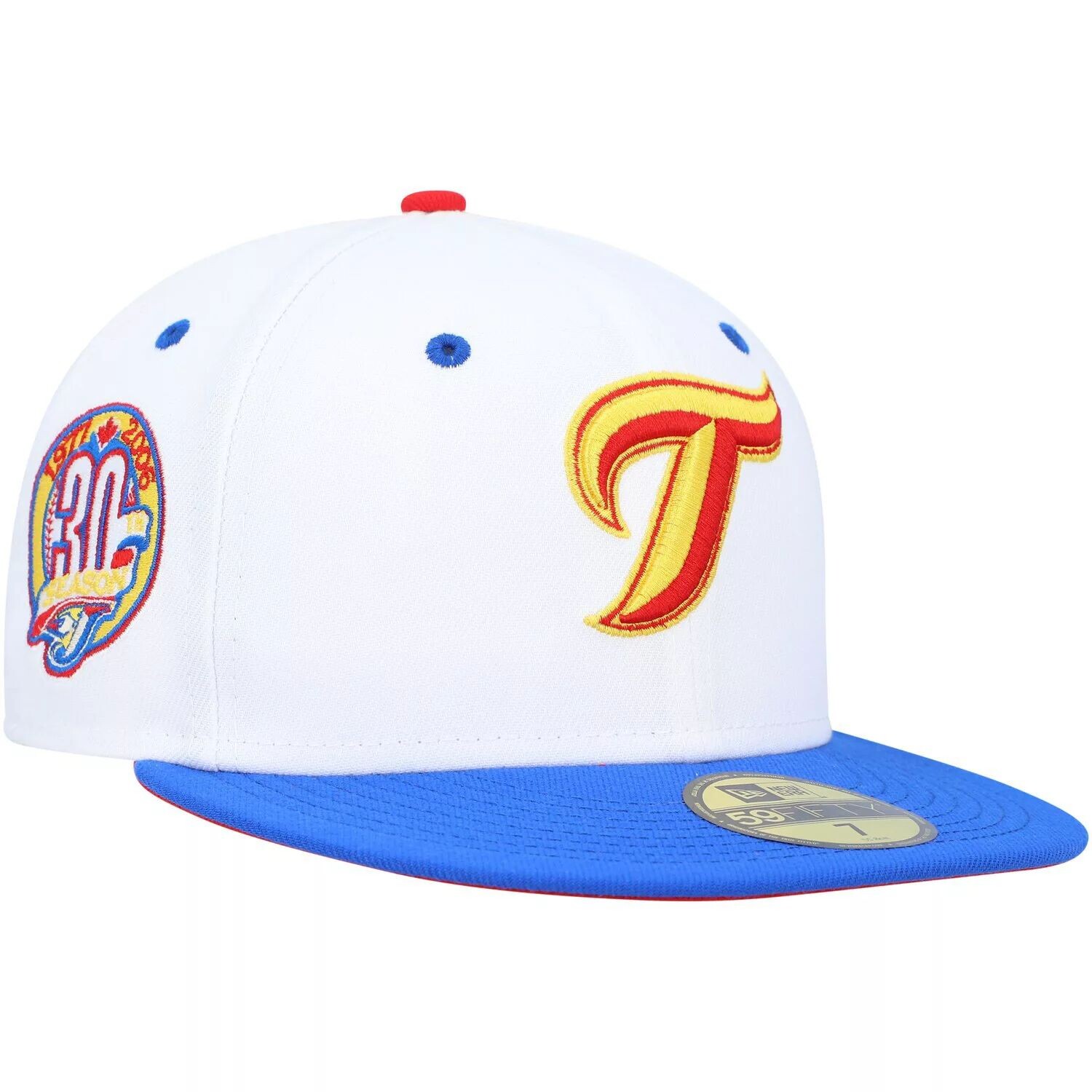 Мужская облегающая шляпа New Era White/Royal Toronto Blue Jays 30th Anniversary Cherry Lolli 59FIFTY
Мужская облегающая шляпа New Era White/Royal Toronto Blue Jays 30th Anniversary Cherry Lolli 59FIFTY