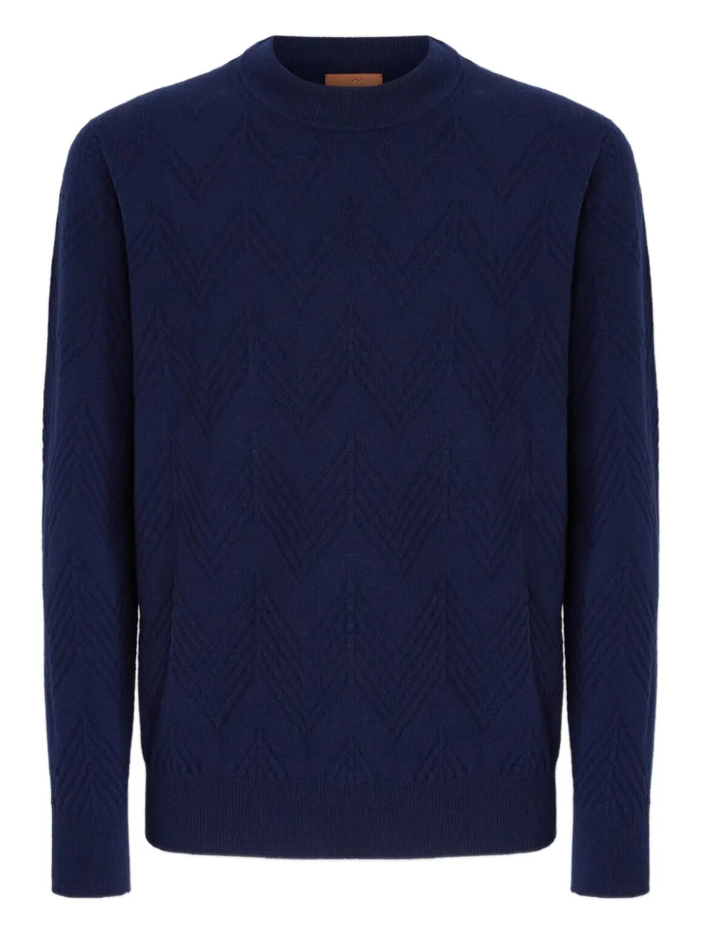 Свитер с круглым вырезом и узором «елочка» Missoni, синий
Свитер с круглым вырезом и узором «елочка» Missoni, синий