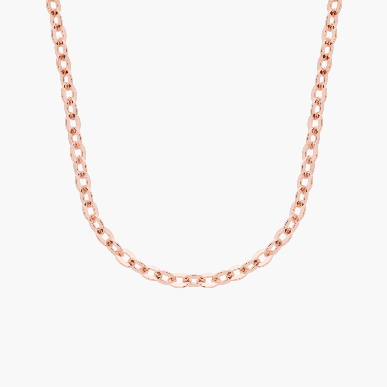 20-дюймовая кабельная цепь из 14-каратного розового золота (1,15 мм) Blue Nile