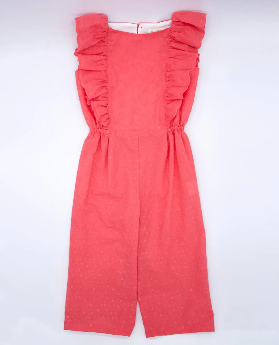 Хлопковый комбинезон для девочки с вышивкой Fina Ejerique, коралловый
Хлопковый комбинезон для девочки с вышивкой Fina Ejerique, коралловый