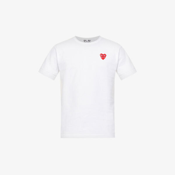 Футболка из хлопкового джерси с принтом в виде сердца Comme des Garçons, белый
Футболка из хлопкового джерси с принтом в виде сердца Comme des Garçons, белый