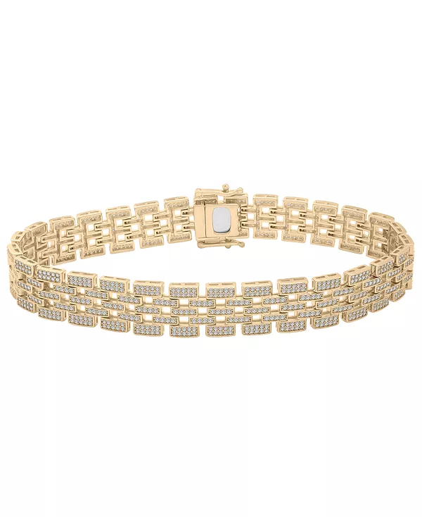 Мужской бриллиантовый браслет (3 карата) из 10-каратного желтого золота Macy'S, yellow
Мужской бриллиантовый браслет (3 карата) из 10-каратного желтого золота Macy'S, yellow