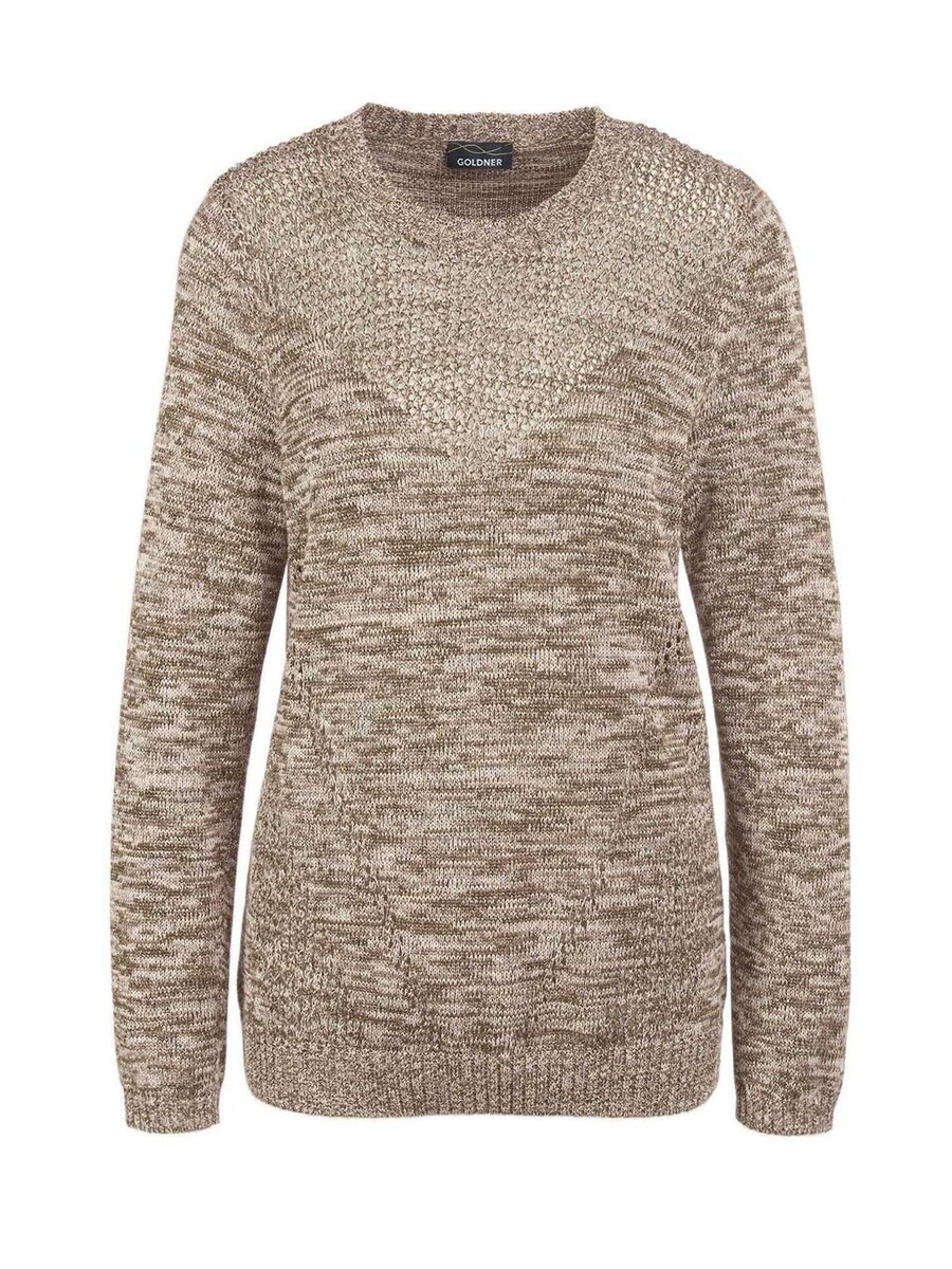 Тонкий вязаный свитер Goldner Sweater, коричневый
Тонкий вязаный свитер Goldner Sweater, коричневый