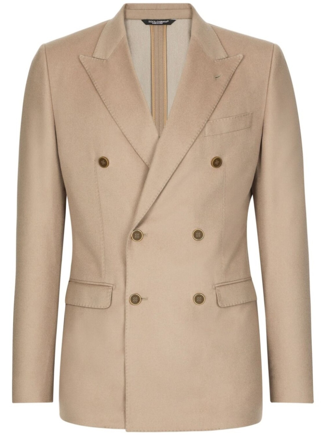Dolce & Gabbana двубортный пиджак с заостренными лацканами, нейтральный цвет
Dolce & Gabbana двубортный пиджак с заостренными лацканами, нейтральный цвет