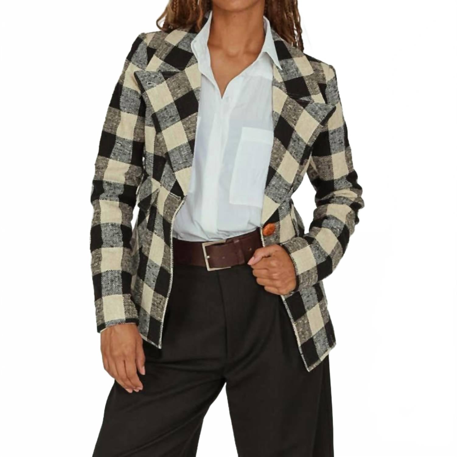 Блейзер в черную клетку с вырезом Smythe, Black Check
Блейзер в черную клетку с вырезом Smythe, Black Check