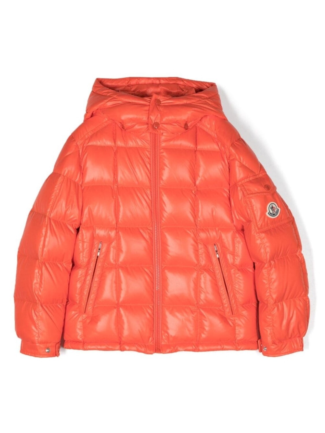 Moncler Enfant стеганый пуховик Jeff, оранжевый 
Moncler Enfant стеганый пуховик Jeff, оранжевый