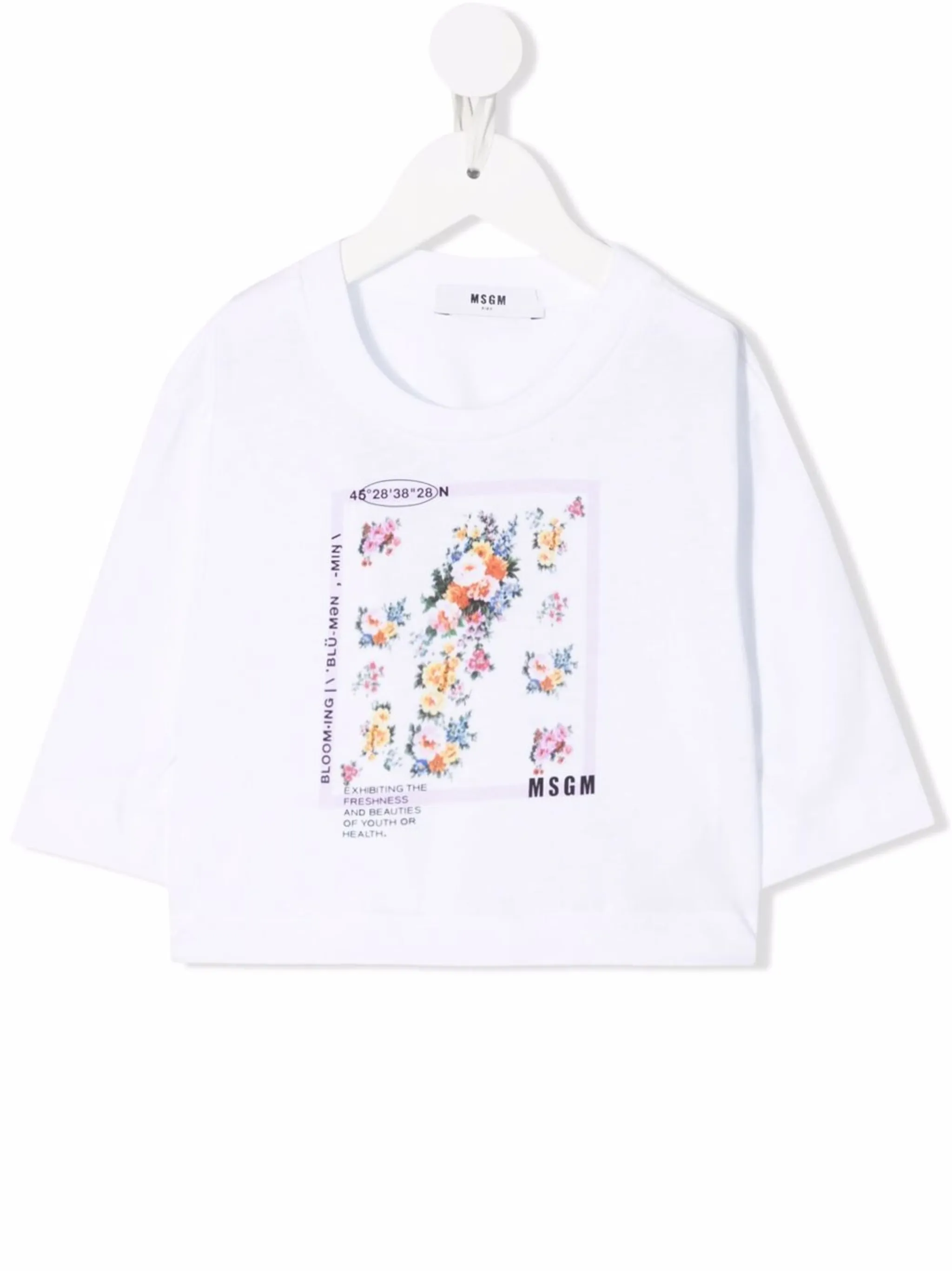 Футболка с цветочным принтом Msgm Kids, белый
Футболка с цветочным принтом Msgm Kids, белый