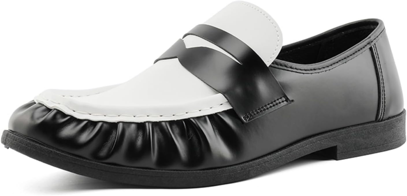 Мужские кожаные лоферы-слипоны с отделкой под пенни, легкие и удобные, дышащие, для делового повседневного стиля, офиса, поездок, прогулок, вождения, свиданий, вечеринок; классические черно-белые туфли Yrzhgdl
Мужские кожаные лоферы-слипоны с отделкой под пенни, легкие и удобные, дышащие, для делового повседневного стиля, офиса, поездок, прогулок, вождения, свиданий, вечеринок; классические черно-белые туфли Yrzhgdl