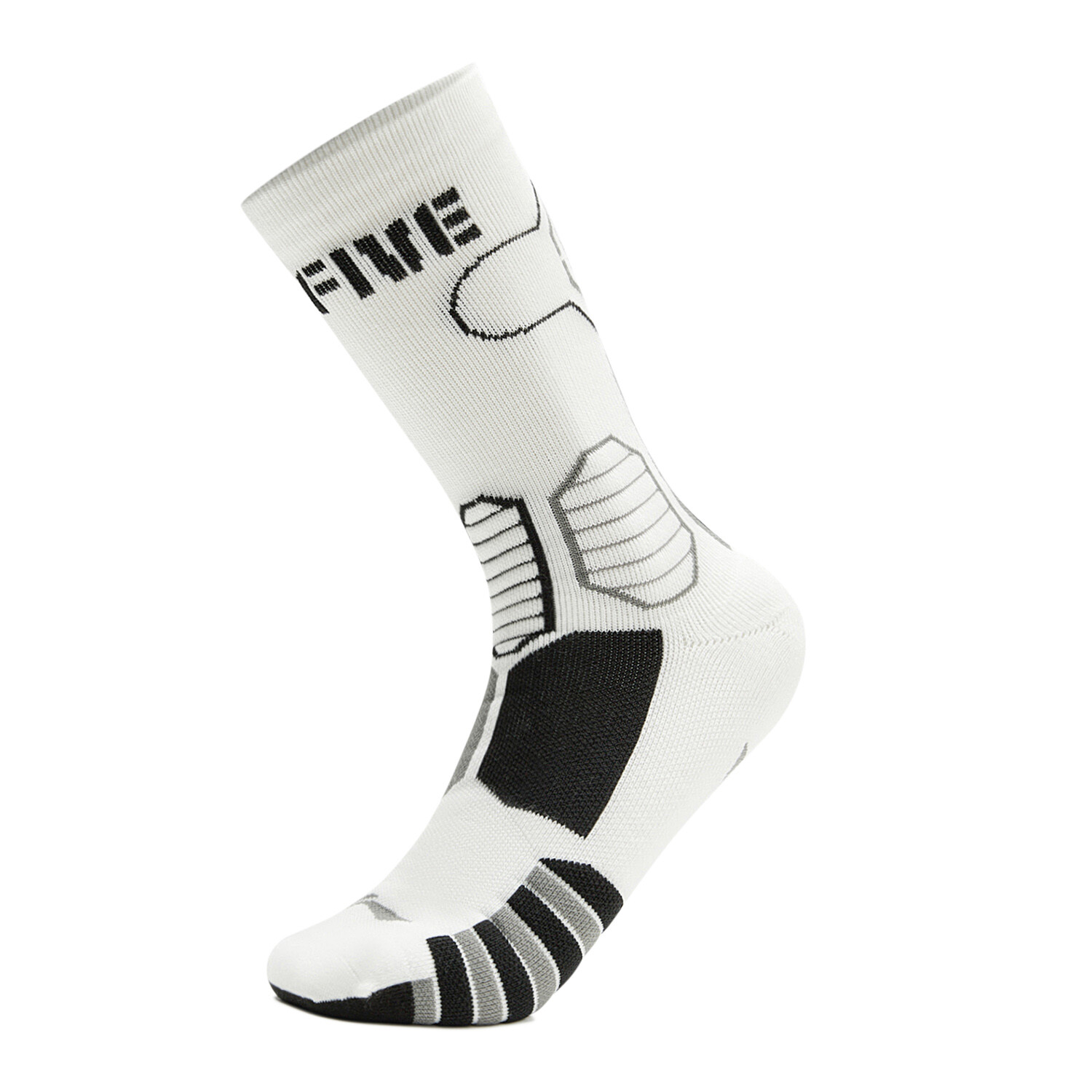 Баскетбольные носки унисекс Lining, серый 
Баскетбольные носки унисекс Lining, серый