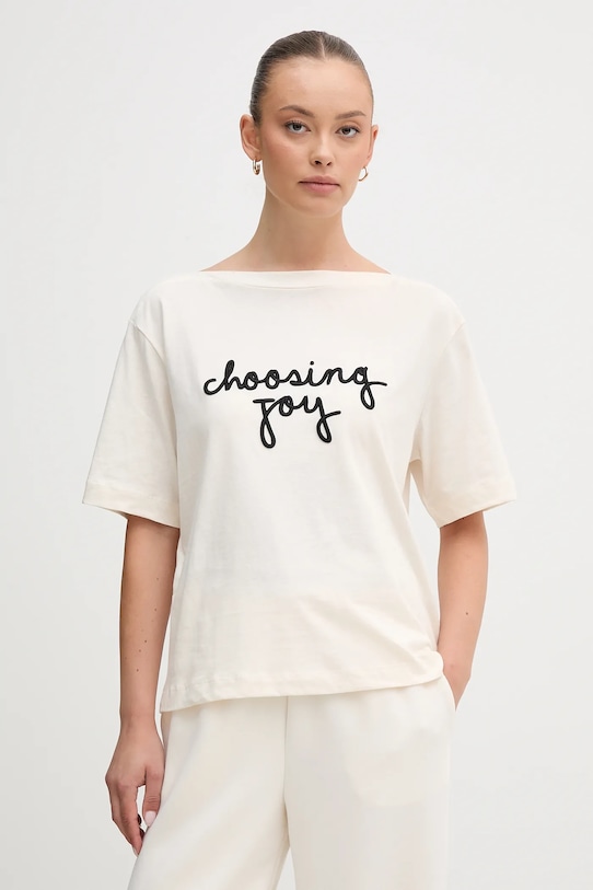 Хлопковая футболка United Colors Of Benetton, бежевый
Хлопковая футболка United Colors Of Benetton, бежевый