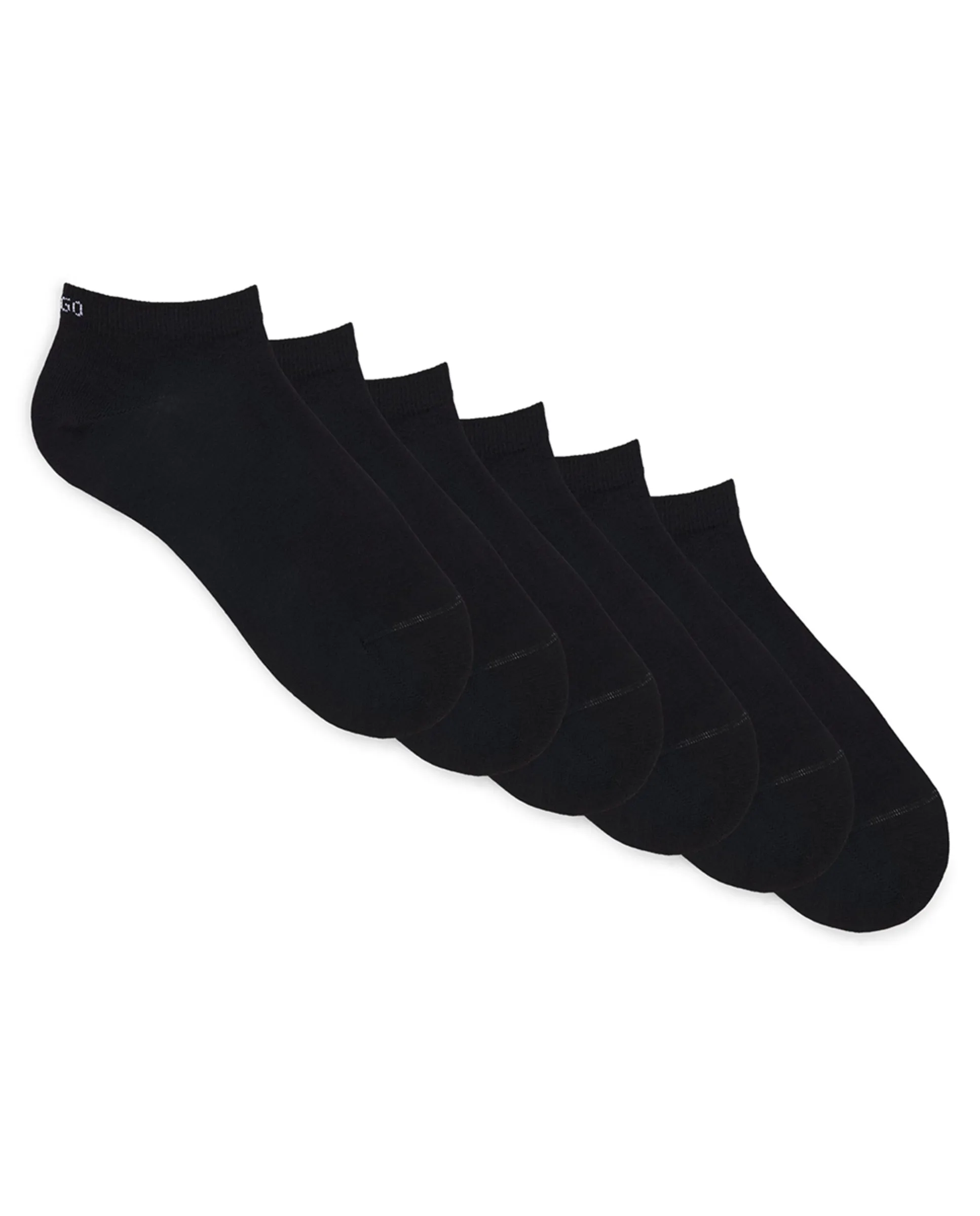 Набор из шести пар мужских хлопковых носков с логотипами Hugo, черный
Набор из шести пар мужских хлопковых носков с логотипами Hugo, черный